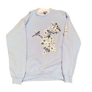 Crewneck - light/baby blue - mens small